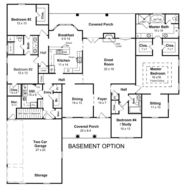 House Plan 59038 Level Three
