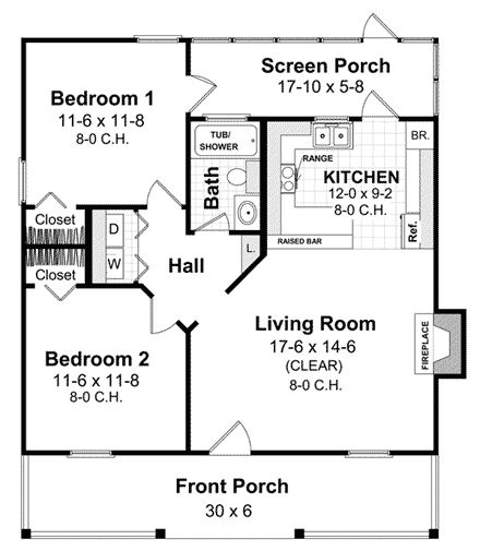 House Plan 59040 First Level Plan