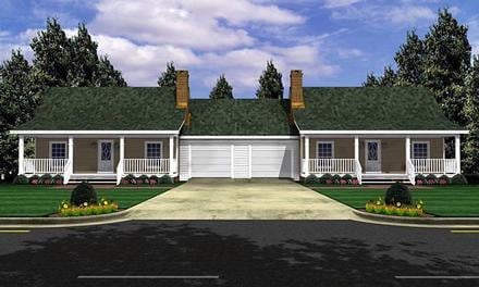 Multi-Family Plan 59046 Elevation