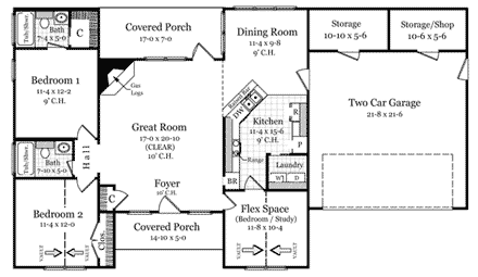 House Plan 59047 First Level Plan