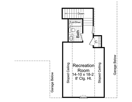 House Plan 59049 Second Level Plan