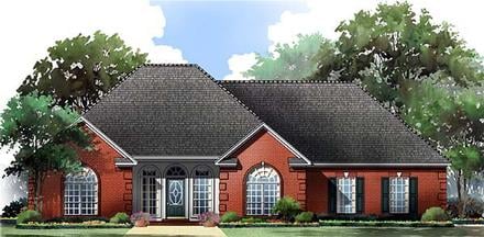 Cottage Country European Traditional Elevation of Plan 59055