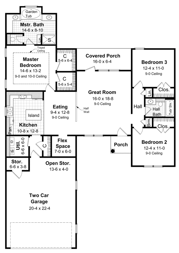 House Plan 59059 Level One