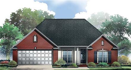 European Ranch Traditional Elevation of Plan 59062