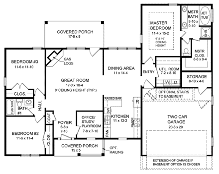 House Plan 59065 First Level Plan