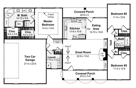 House Plan 59066 First Level Plan