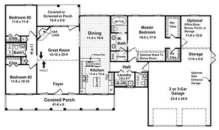 House Plan 59067 First Level Plan