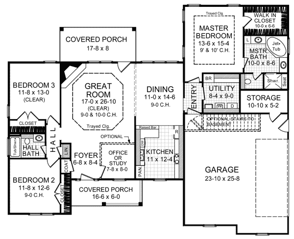 House Plan 59069 Level One