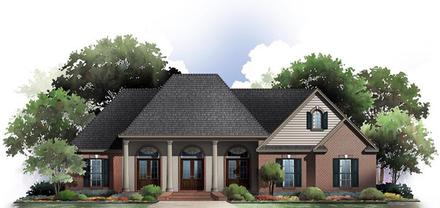 Acadian Country European Traditional Elevation of Plan 59078