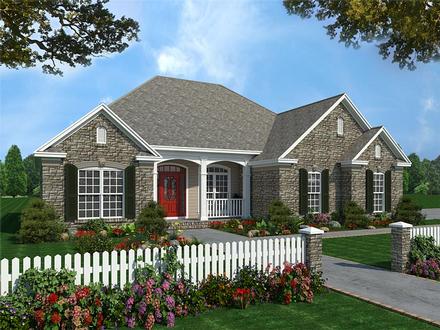 Country Craftsman European Traditional Elevation of Plan 59082