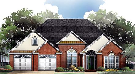 Craftsman European Traditional Elevation of Plan 59086