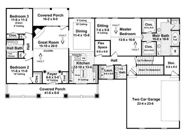 House Plan 59089 Alternate Level One