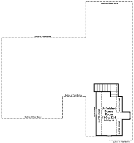 House Plan 59092 Second Level Plan