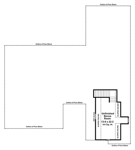 House Plan 59093 Second Level Plan