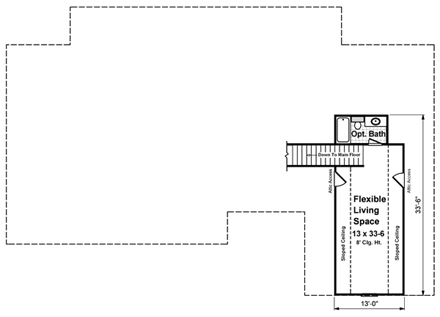 House Plan 59094 Second Level Plan