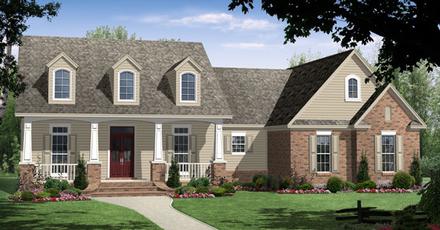 Cape Cod Craftsman Traditional Elevation of Plan 59104
