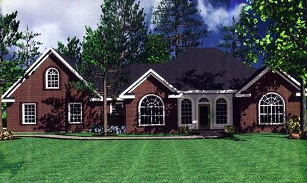 European French Country Ranch Traditional Elevation of Plan 59111