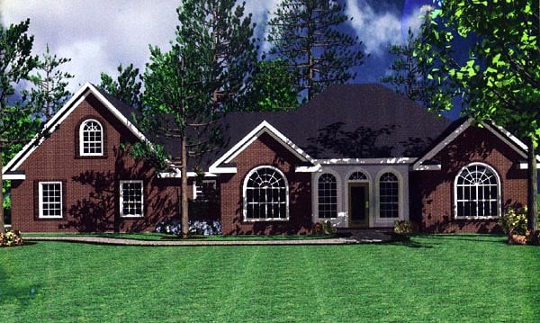 Traditional Style House Plan 59111 With 3 Bed 3 Bath 2 Car Garage