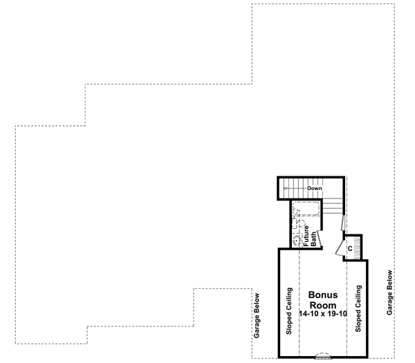 European Ranch Traditional Level Two of Plan 59112