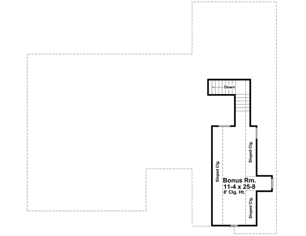 Country Craftsman European Traditional Level Two of Plan 59116