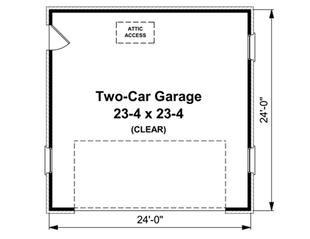 Garage Plan 59119 - 2 Car Garage First Level Plan