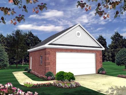 Garage Plan 59119 - 2 Car Garage Elevation