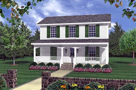 Country Southern Traditional Elevation of Plan 59120