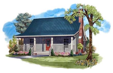 Cottage Country Farmhouse Elevation of Plan 59122