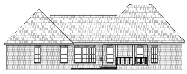 Country European French Country Rear Elevation of Plan 59125