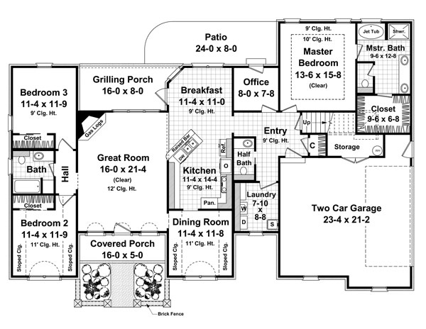 Country European Traditional Level One of Plan 59128