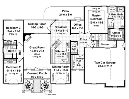 House Plan 59128 First Level Plan