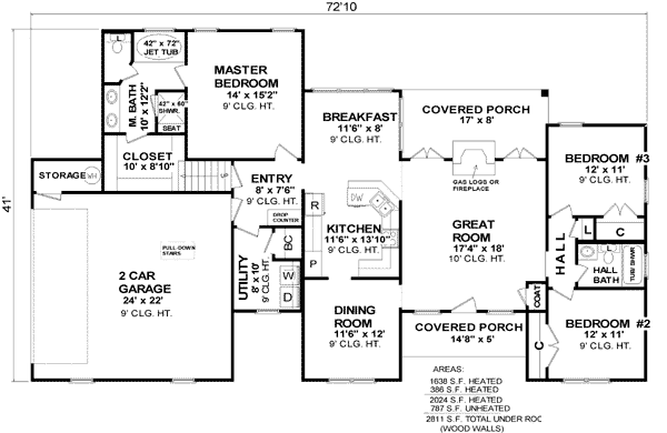 Country European French Country Traditional Level One of Plan 59129