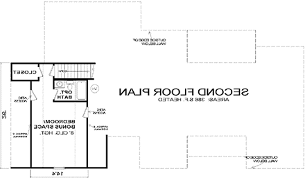 House Plan 59129 Second Level Plan