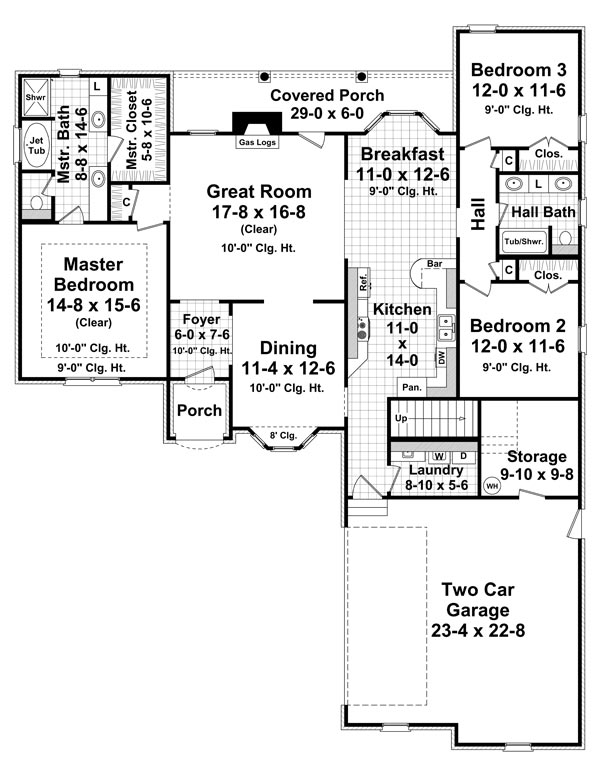 Country European Traditional Level One of Plan 59132