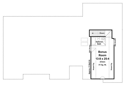 House Plan 59136 Second Level Plan