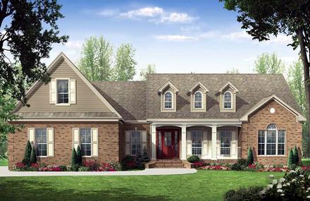 Country Ranch Traditional Elevation of Plan 59137