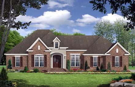 Country European French Country Traditional Elevation of Plan 59138