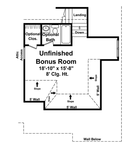 European French Country Traditional Level Two of Plan 59143