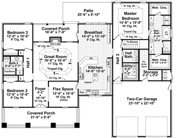 House Plan 59149 Level One