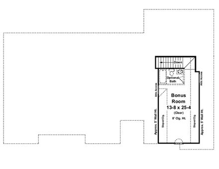 House Plan 59152 Second Level Plan