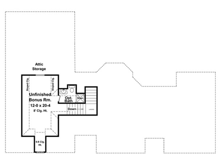 House Plan 59158 Second Level Plan