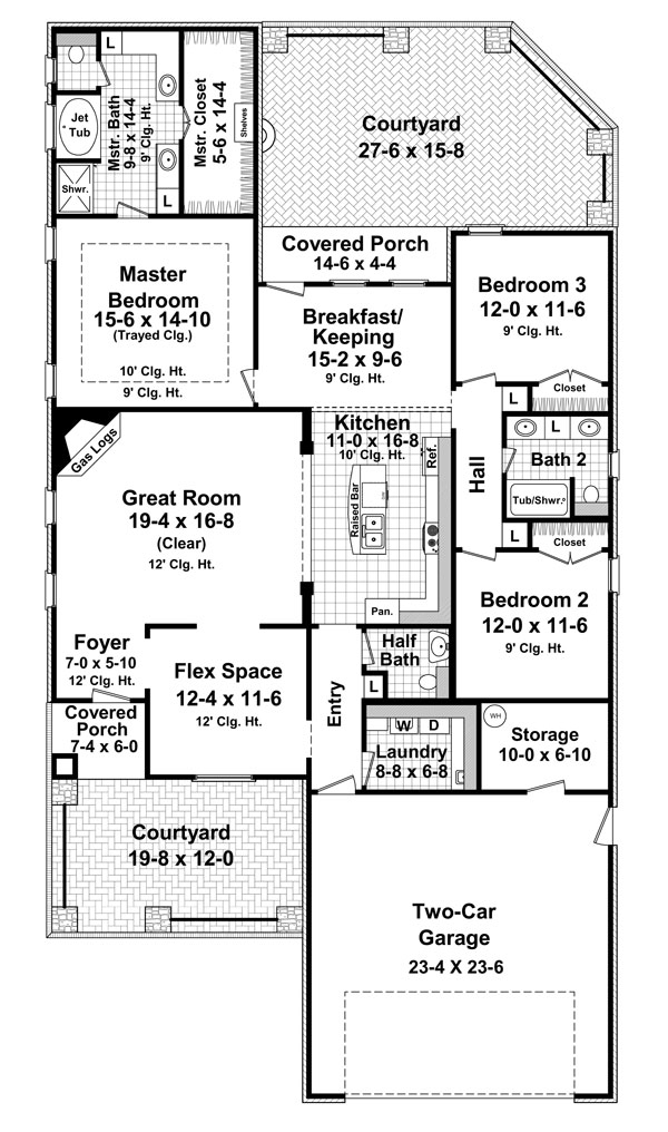 Cottage Country European French Country Level One of Plan 59159