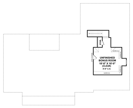 House Plan 59161 Second Level Plan