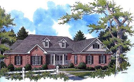 Country Southern Traditional Elevation of Plan 59162