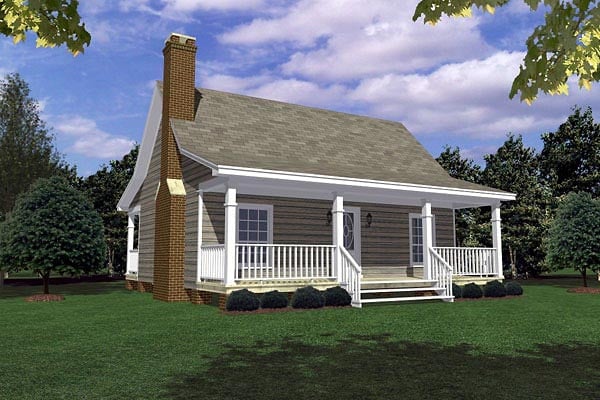 Plan 59163 | Southern Style with 1 Bed, 1 Bath