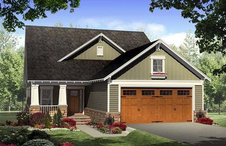 Cottage Country Craftsman Elevation of Plan 59166