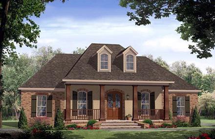 Acadian European French Country Tuscan Elevation of Plan 59167