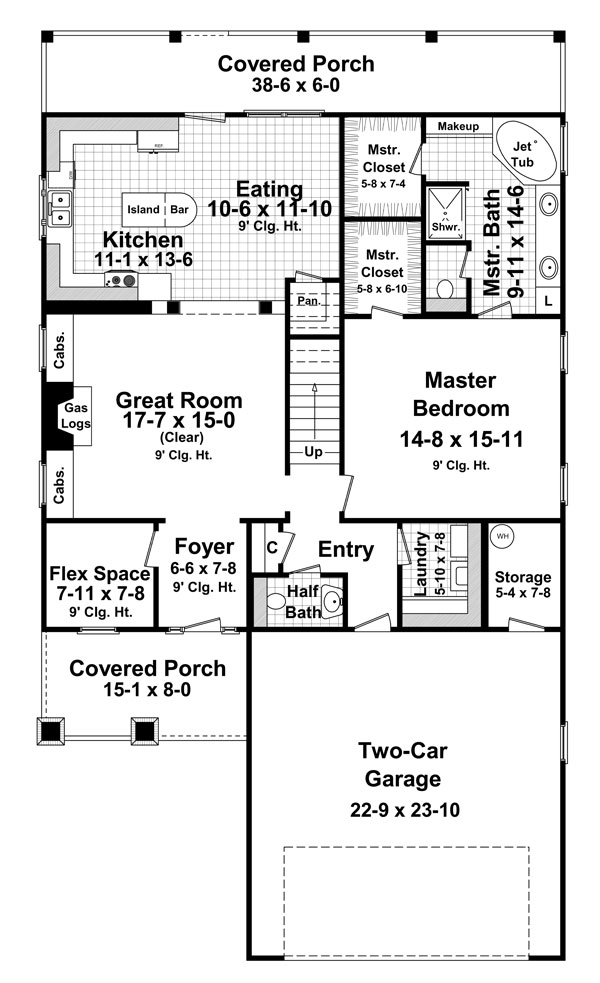 Bungalow Craftsman Level One of Plan 59168