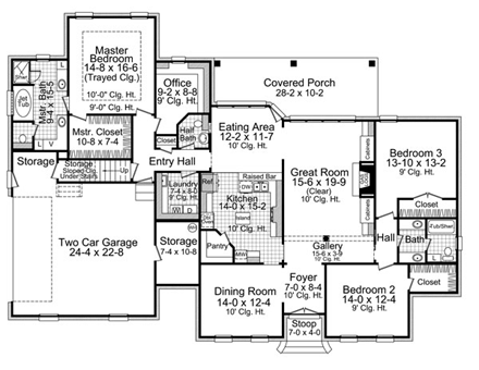 House Plan 59169 First Level Plan