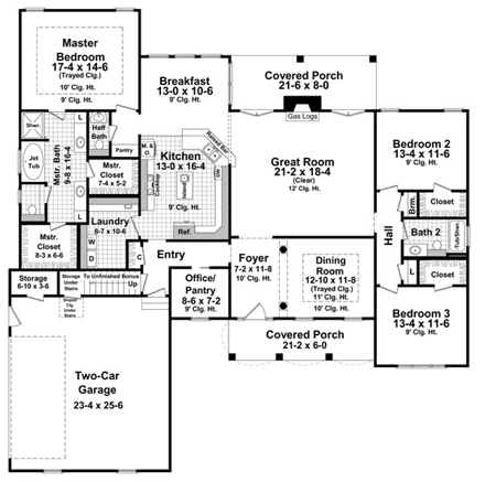 House Plan 59171 First Level Plan